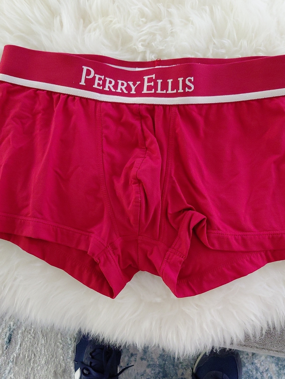 Perry Ellis Hot Pink Boxer Briefs with White Waistband